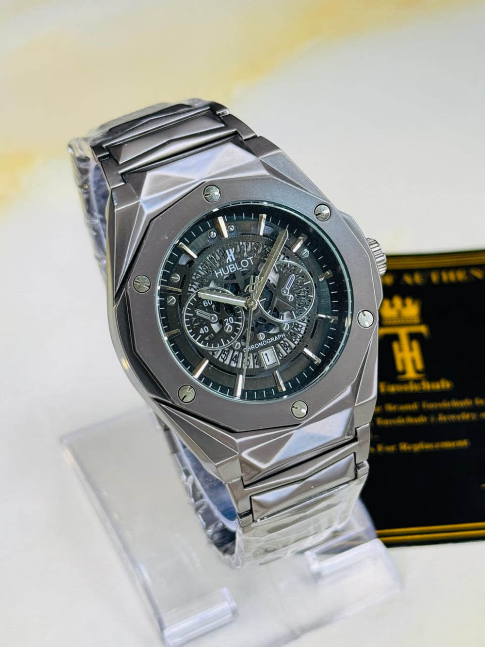 Hublot Style Premium Metal Strap Watch