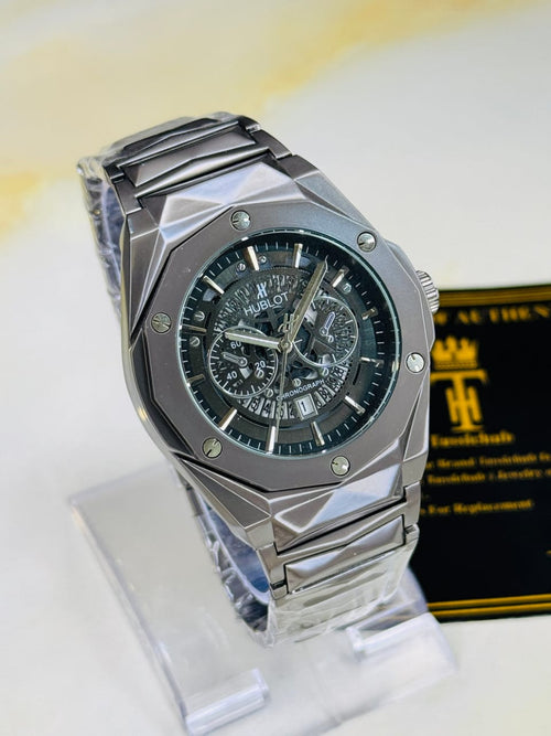 Hublot Style Premium Metal Strap Watch