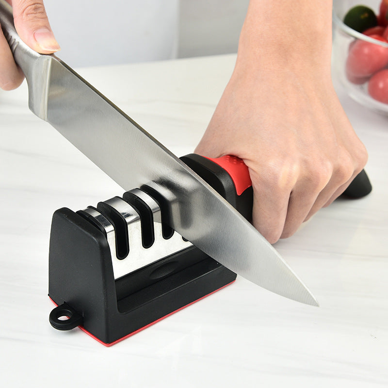 Professional 4-Stage Knife Sharpener – Non-Slip Kitchen Sharpening Tool