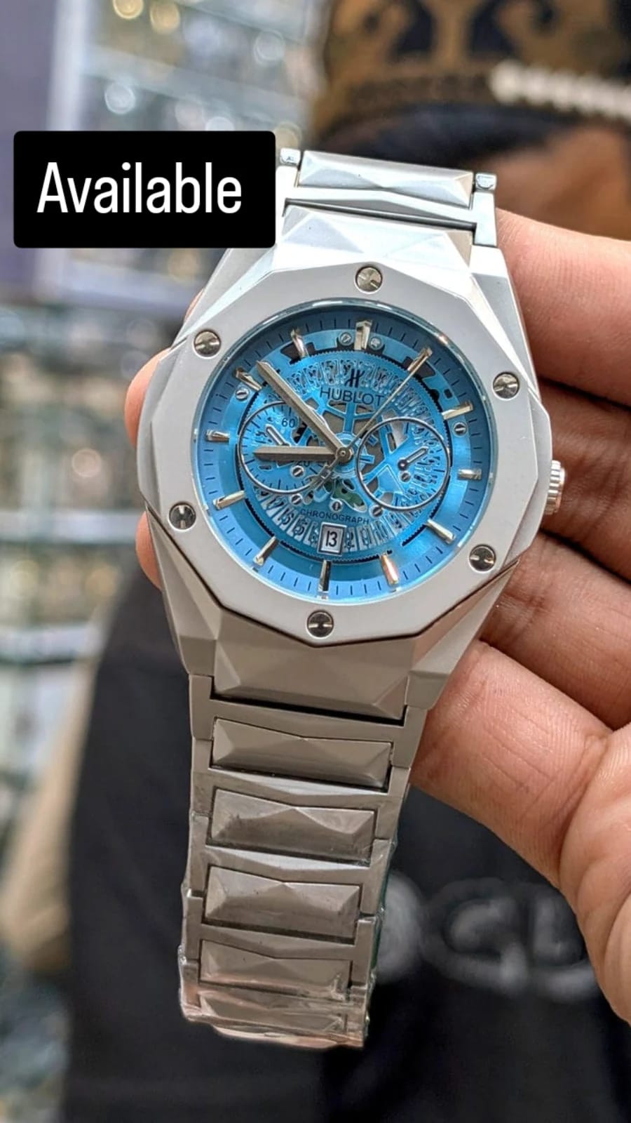 Hublot Style Premium Metal Strap Watch