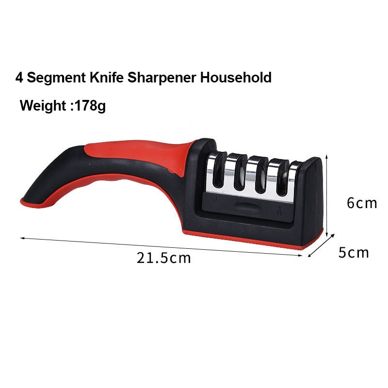 Professional 4-Stage Knife Sharpener – Non-Slip Kitchen Sharpening Tool