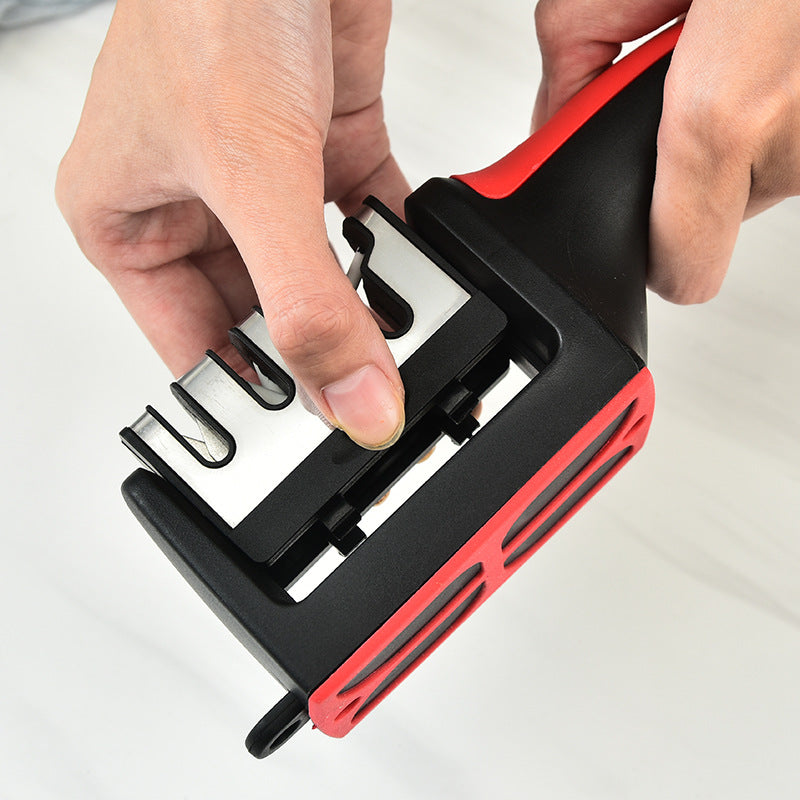 Professional 4-Stage Knife Sharpener – Non-Slip Kitchen Sharpening Tool