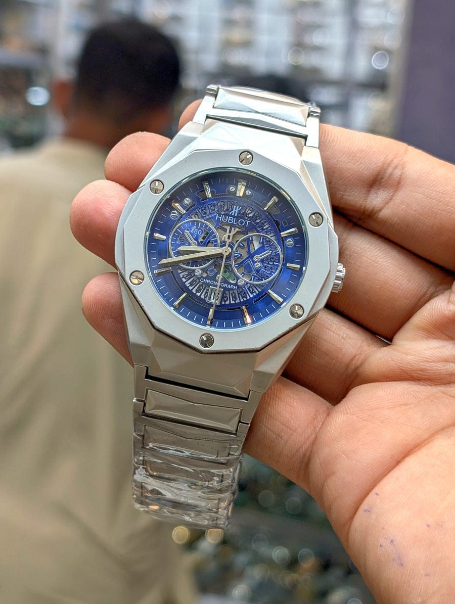 Hublot Style Premium Metal Strap Watch